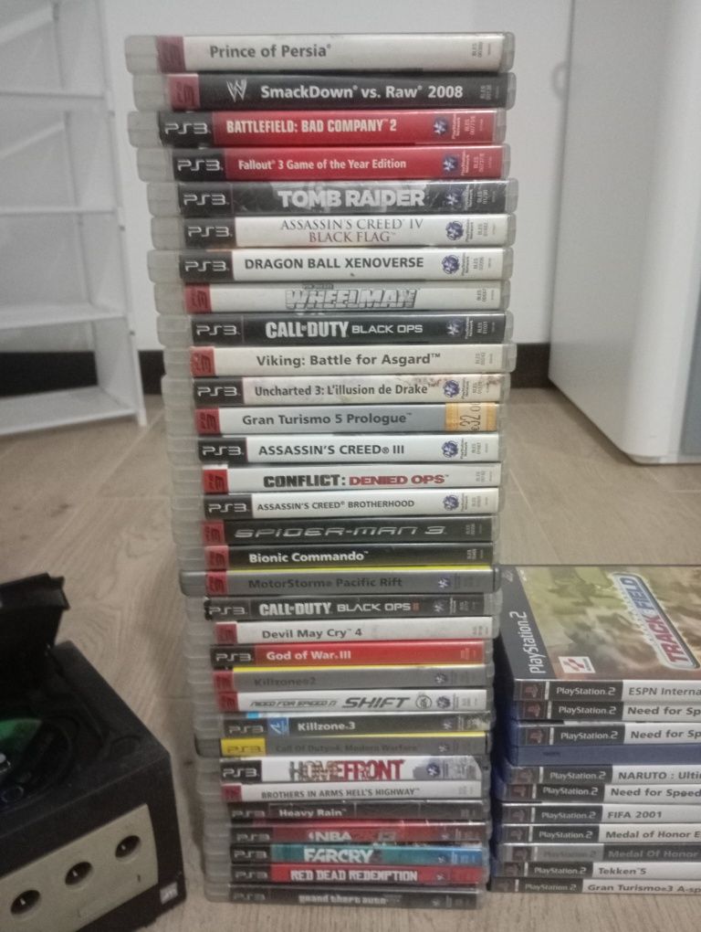 PS2 + PS3 + GameCube + 44 Jogos – Lote Retro Gamer (NÃO TESTADO)