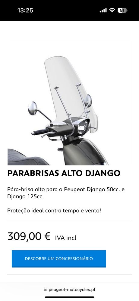 Parabrisas peugeut django alto