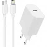 Ładowarka USB-C + kabel Type-C Lightning 1m do iPhone 14, 13, 12, 11