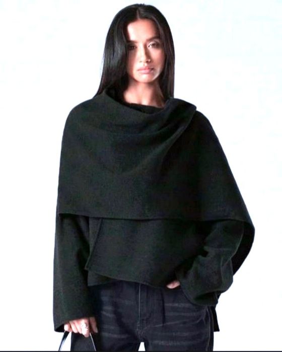 Poncho czarne  SHEIN rozmiar XXL