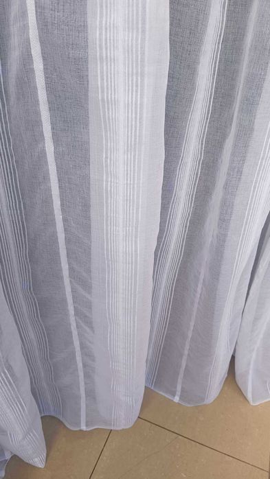 firanki z metra BATYST biały , wys 280 cm WYPRZEDAZ