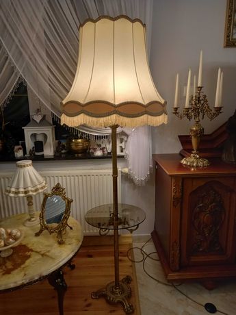 ZAREZERWOWANA Lampa stojąca mosiądz ,wys.175cm ,12,2kg