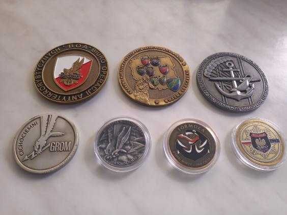 Coin, Coiny wojsk specjalnych GROM, FORMOZA, NIL, AGAT, JWK i inne.