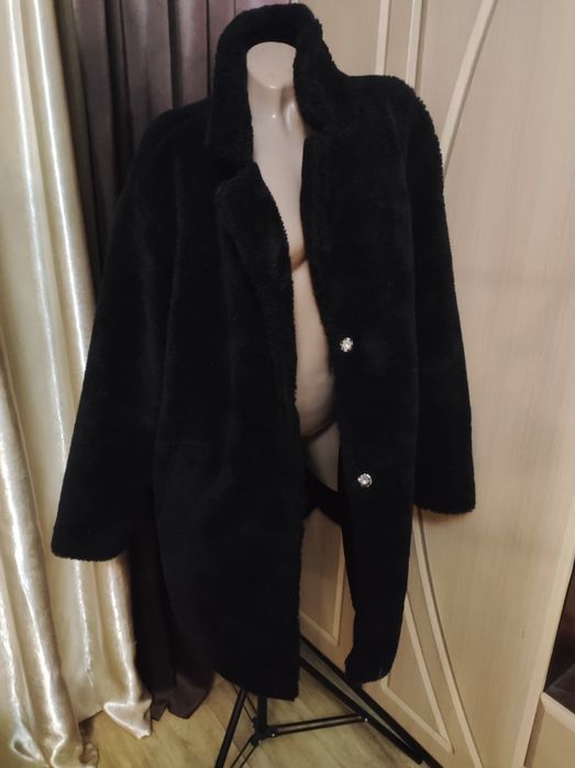 Шубка Тедди новая чёрная лёгкая шубка  размер ХЛ