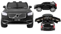 Samochodzik Autko VOLVO XC90 czarne, koła EVA, fotel ekoskóra, 2*45W