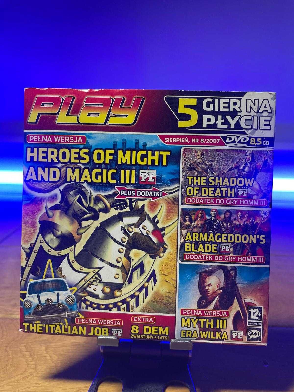 Heroes III, Myth III, The Italian Job | Play 8/2007, pełne wersje gier