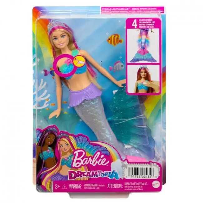 Кукла Barbie русалка Дрімтопія Dreamtopia Sparkle Light Mermaid HDJ36