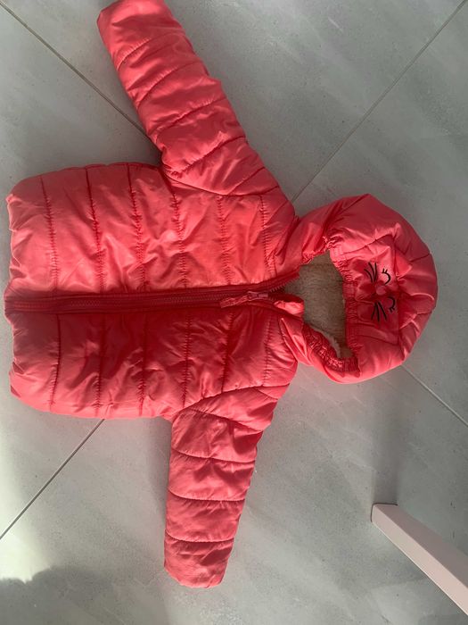 ciepła kurteczka na puszku dla maluszka 80cm