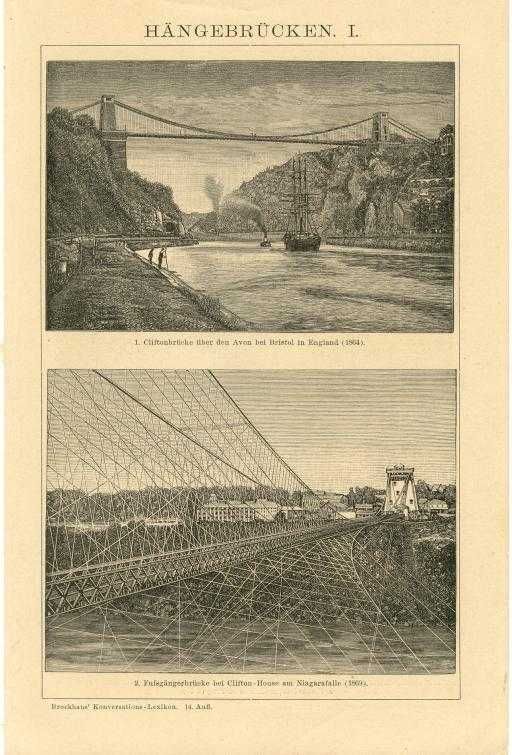 Mosty - Architektura   oryginalne XIX w. grafiki