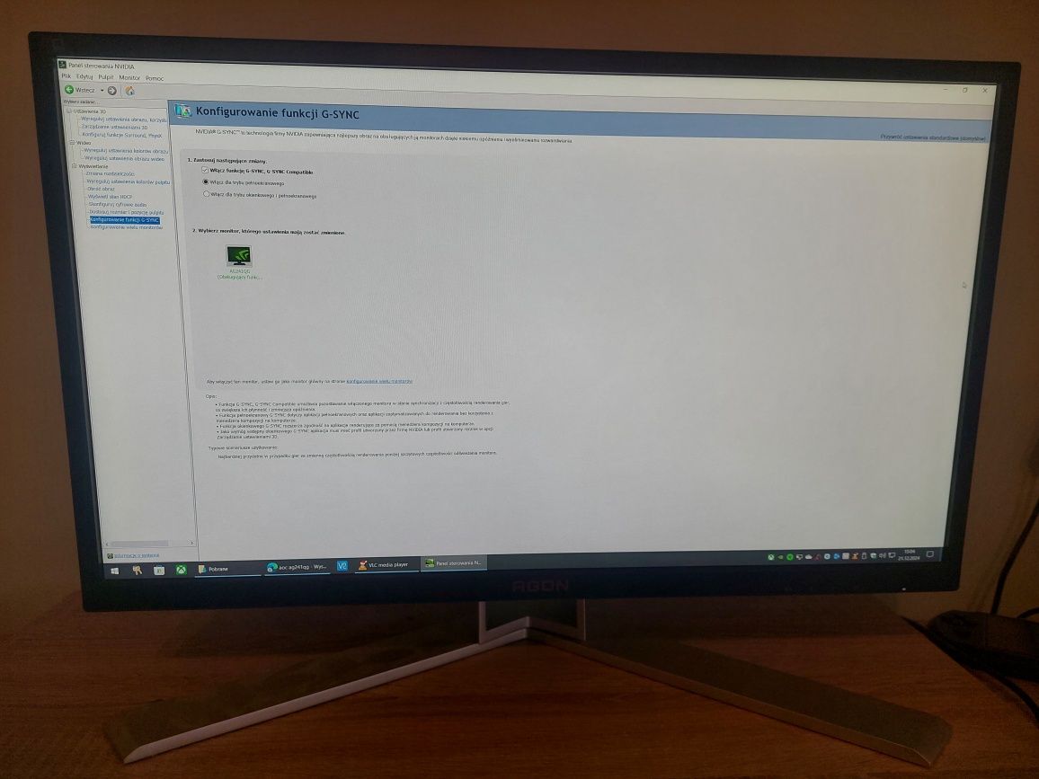 Monitor Aoc AG241QG 1ms, 165Hz, G-Sync, 2K