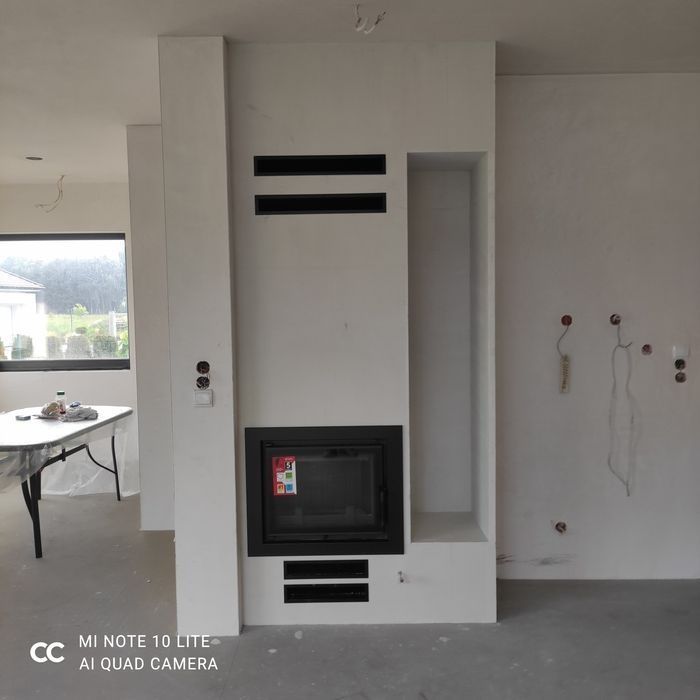 Kominek eko z szybą prostą kominki