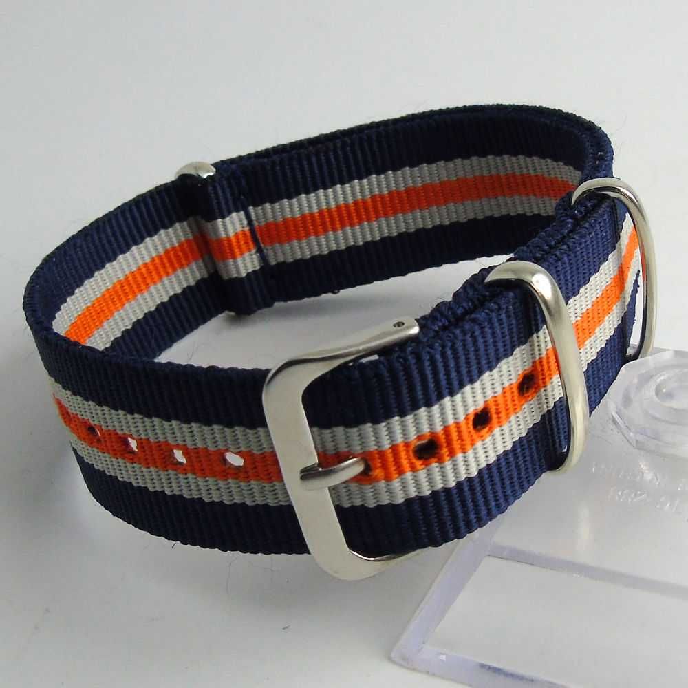 Pasek do zegarka nylonowy NATO zulu parciny 20mm modny nowy strap