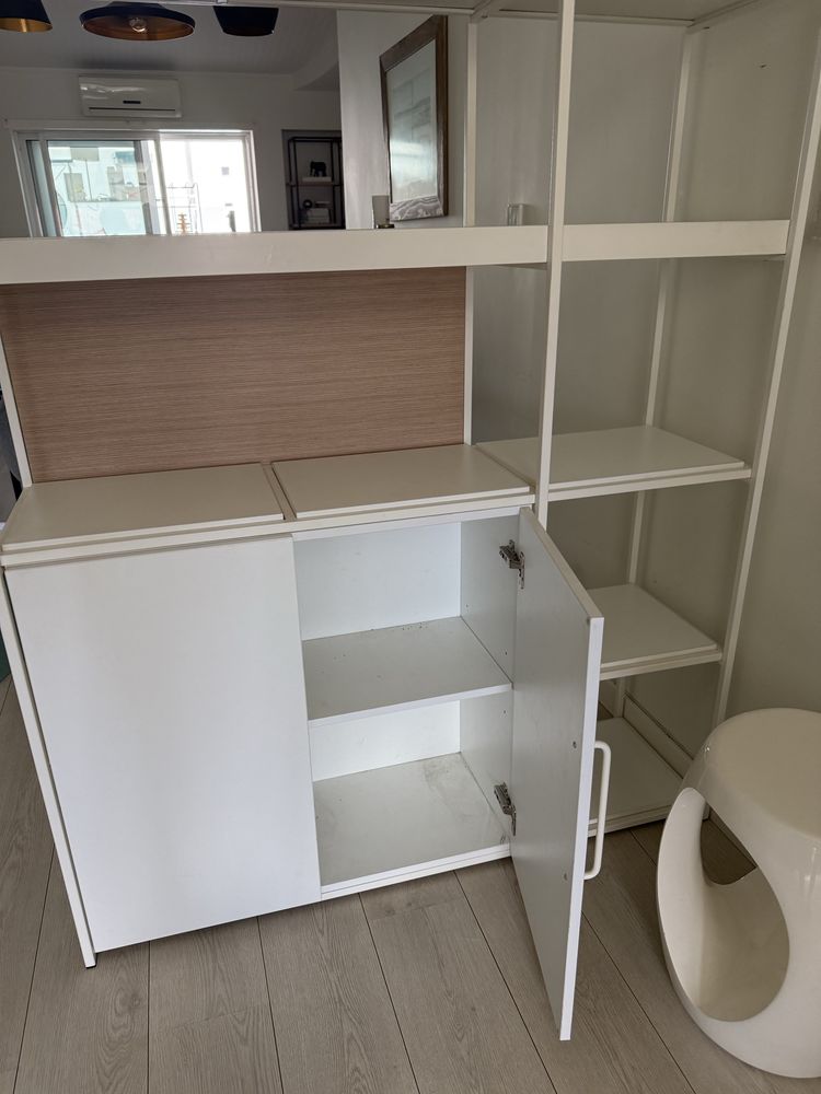Estante arrumação branca 1250x370 h2200mm
