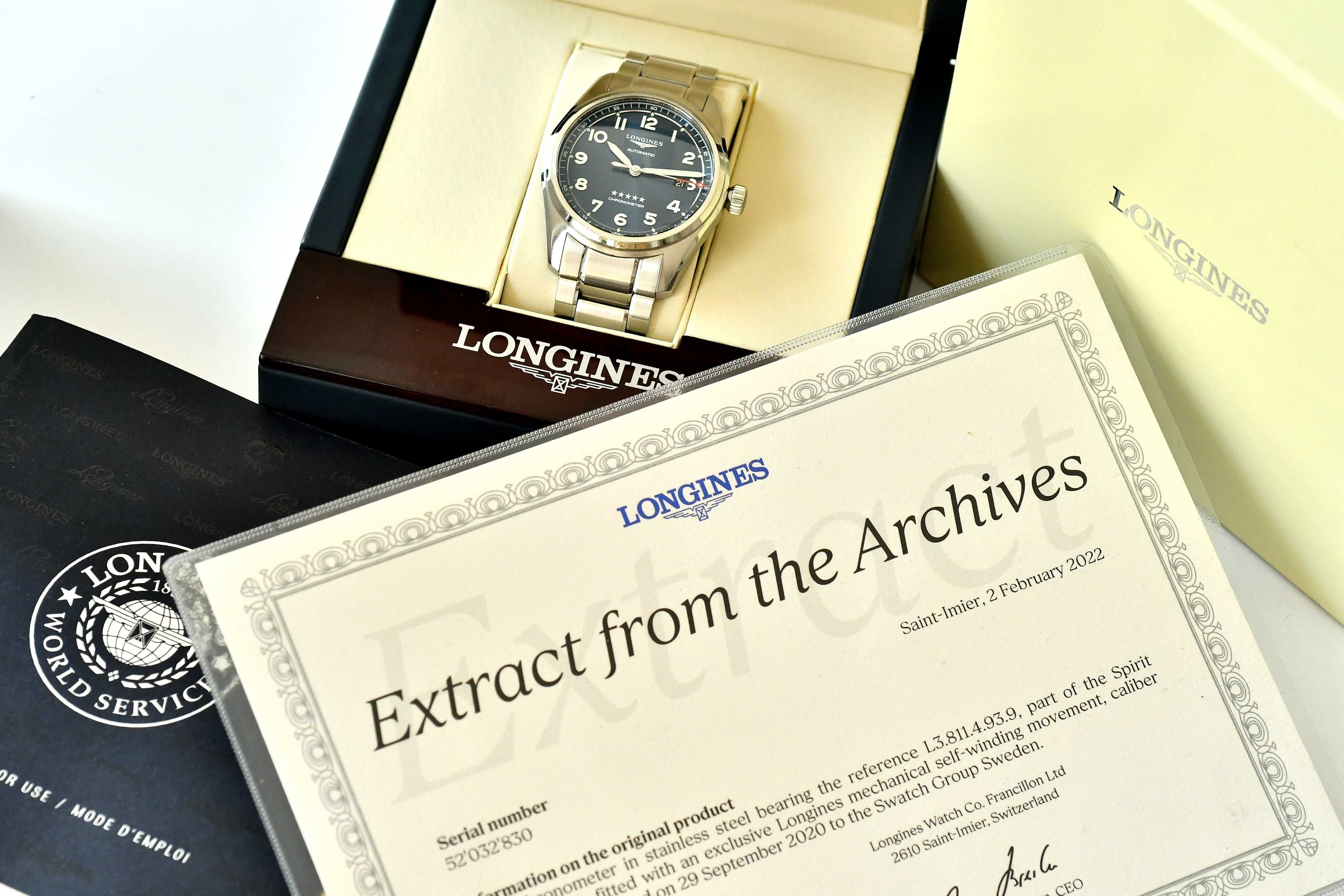 Zegarek LONGINES Spirit Automatic Chronometer Ref. L.3.811.4 - 43mm