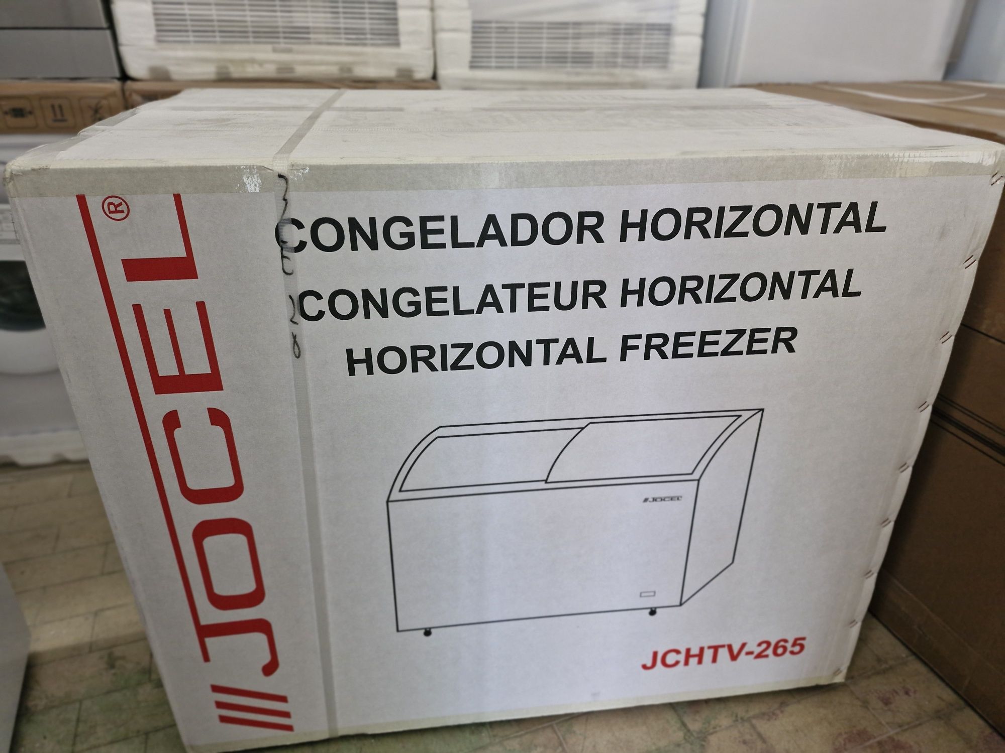 Arca congeladora jocel com tampa de vidro