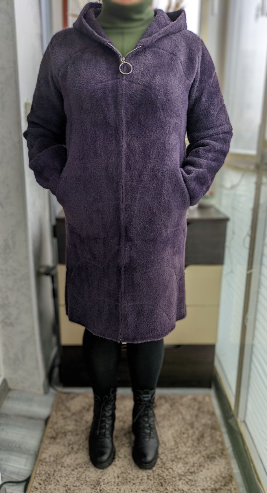 Альпака, пальто женское