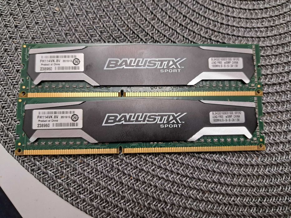 Pamięć RAM CRUCIAL Ballistix Sport DDR3 8GB (2X4GB) 1600MHz