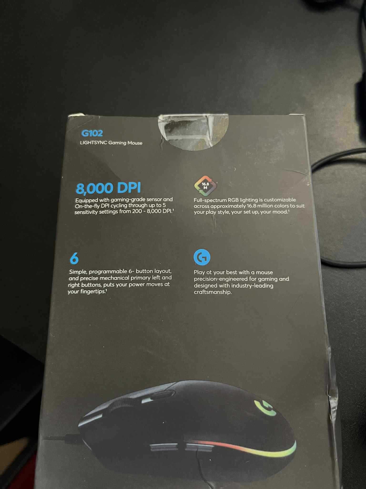 Myszka gamingowa Logitech G102