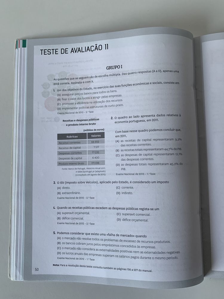 Economia A 11°ano Preparação para os testes