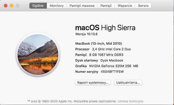 Macbook 13" (mid 2010) 2,4GHZ, 8GB RAM, SSD 250GB