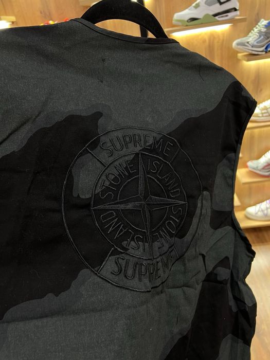 Жилетка Supreme x Stone Island Camo Cargo Vest Black