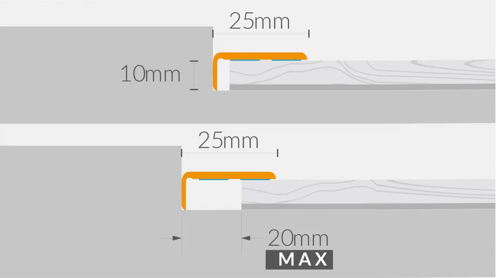 Profil podłogowy Arbiton 5 sztuk - CS25 ANTRACYT CS52 - 1,2 M