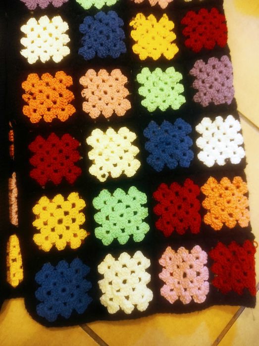 Żywy kolorowy Etno retro boho vintage wełniany sweter cardigan handmad