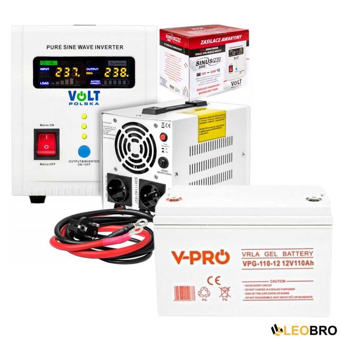 Гибридный ИБП/инвертор Volt Polska SINUS PRO 500 E 12/230V 350/500W