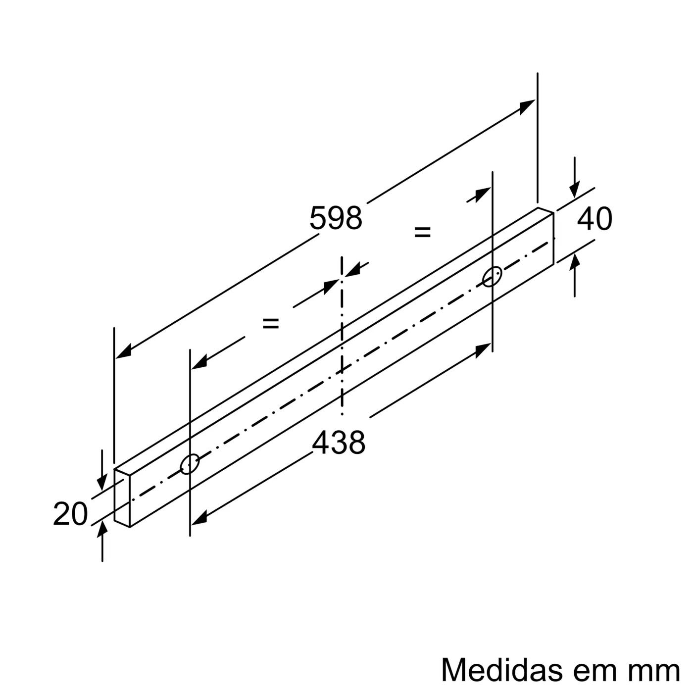 BALAY - Exaustor telescópico ENCASTRE - 368 m3/h - 60 cm