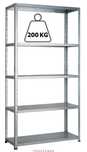 Regał metalowy ocynkowany 200x94x50cm, 5 półek 200kg/p przemysłowy