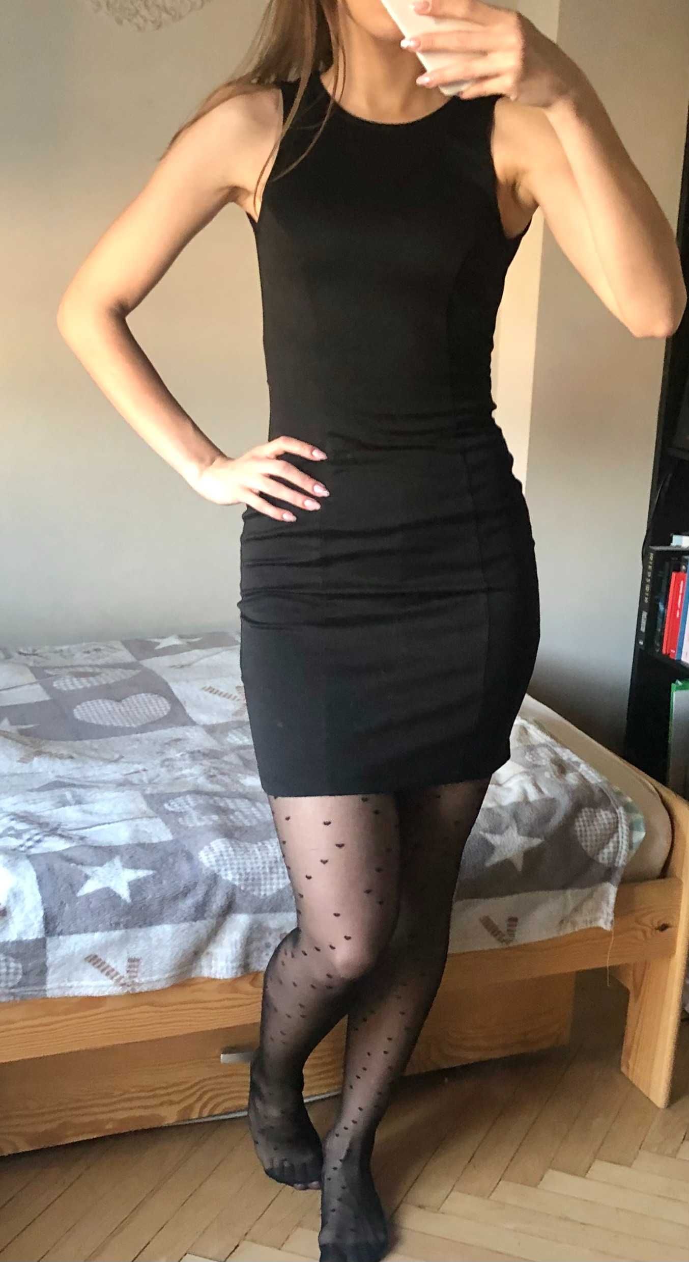 Sukienka z wyciętymi plecami, mała czarna H&M