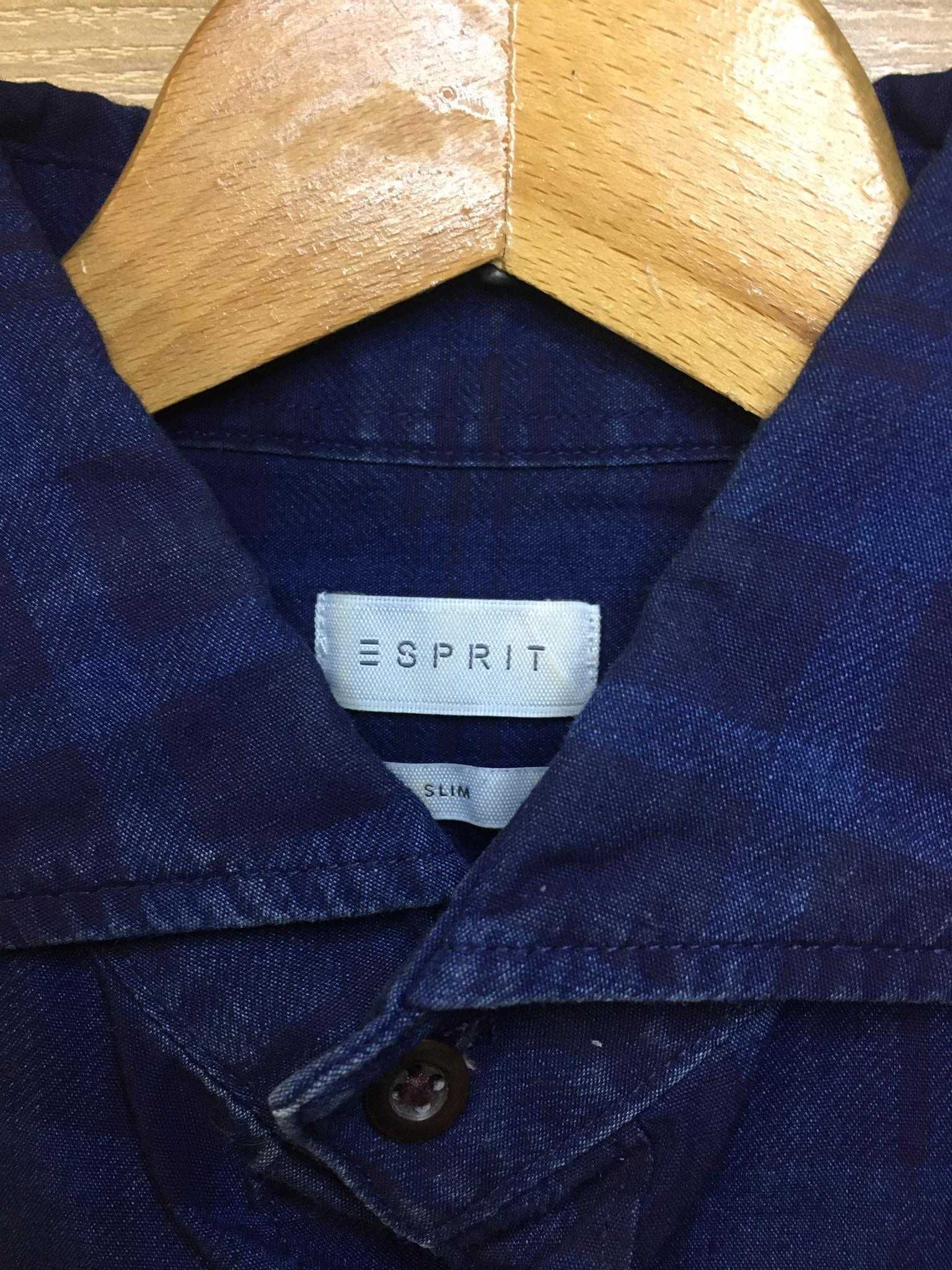 Śliczna niebieska koszula w kratę, Esprit | Rozmiar M FitSlim