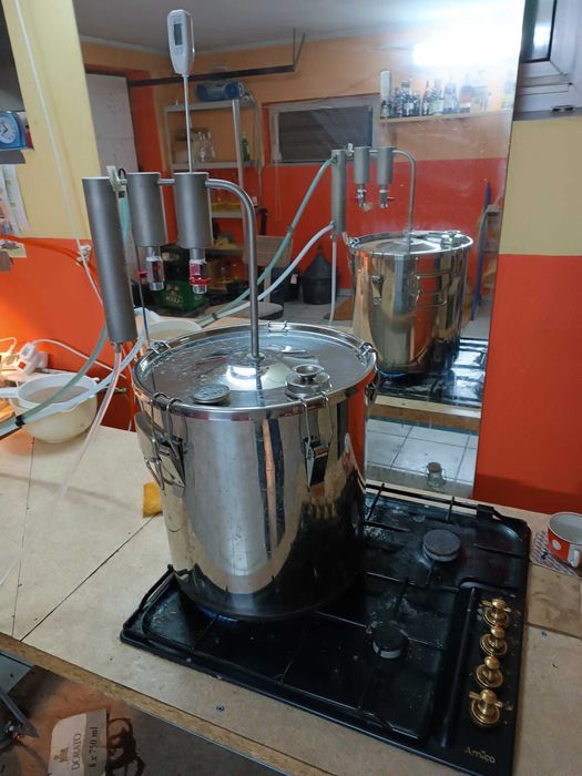 Destylator 30L ze stali nierdzewnej, 2 odstojniki, kolumna filtracyjna