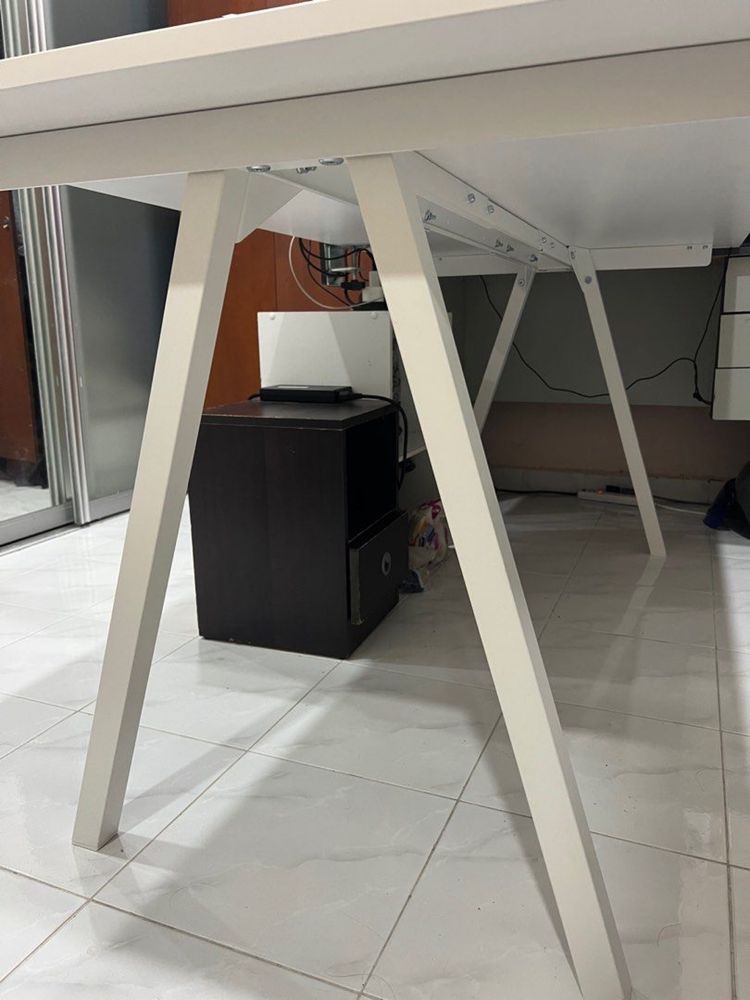 Secretária Ikea Trotten Branca Branco 160x80
