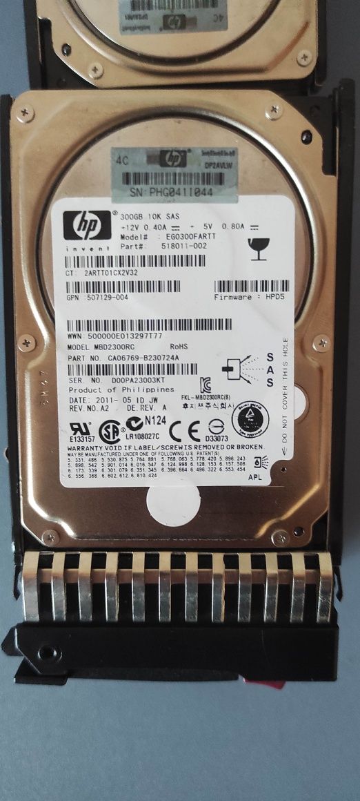 Жесткий диск HP 300GB SAS 6G 10K SFF EVA M6625 Hard drive (EG0300FBDBR