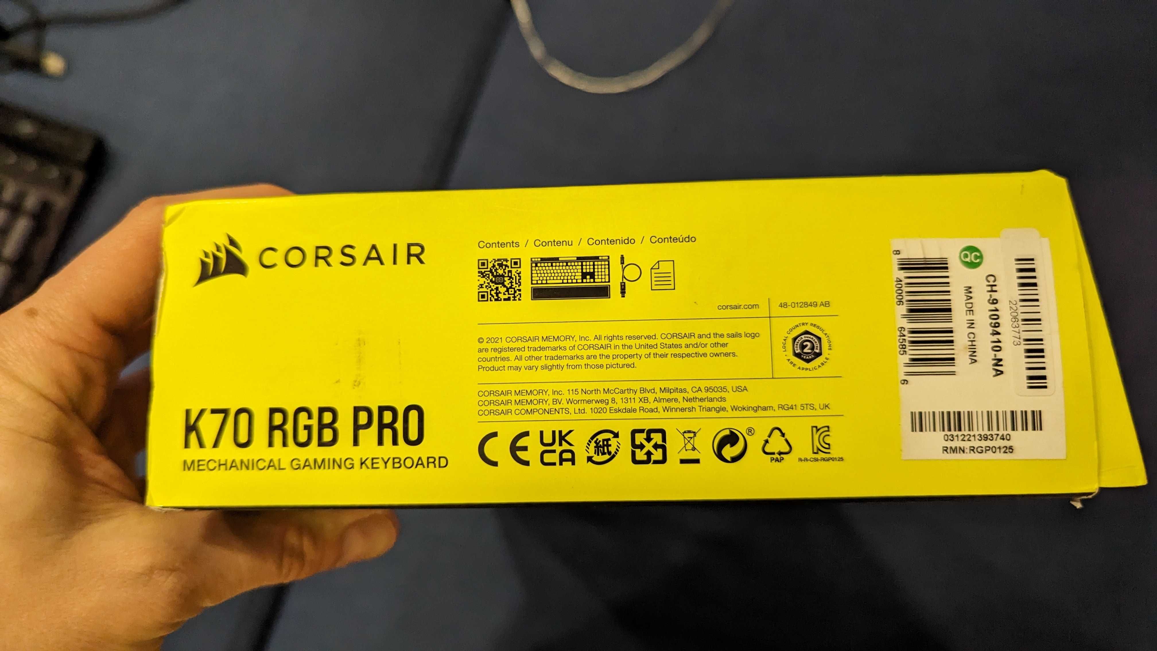 Клавіатура Corsair K70 RGB Pro Mechanical Keyboard Cherry MX Red - Гар