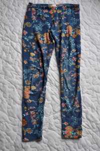 legginsy ZARA r.128 kwiaty