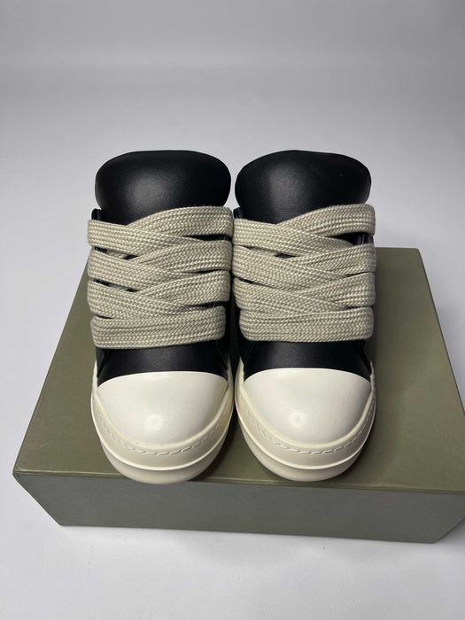 Кеди Rick Owens leather ramones jumbo lace laces кроссовки кожаные 40