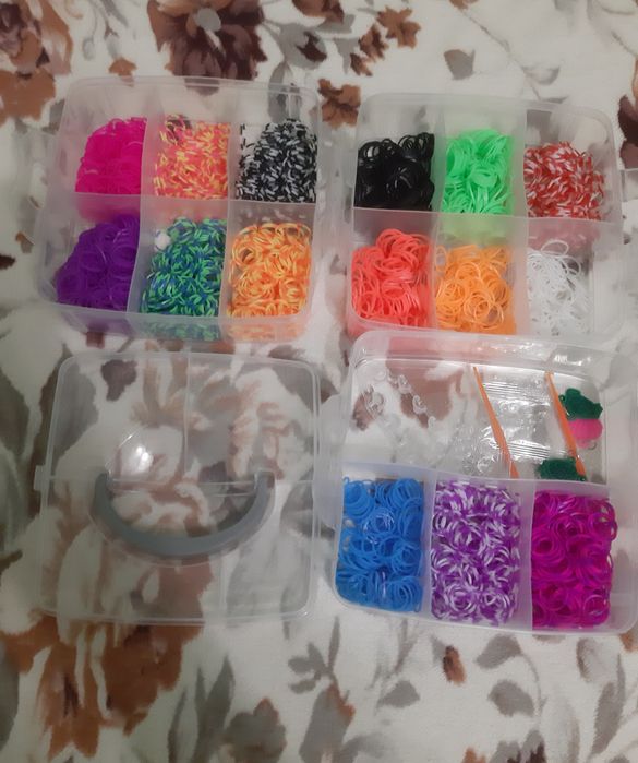 Набір гумок для покоління браслетів. Резинка до плетіння