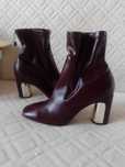 (37) ZARA/Bordowe/ fioletowe Botki z Madrytu,