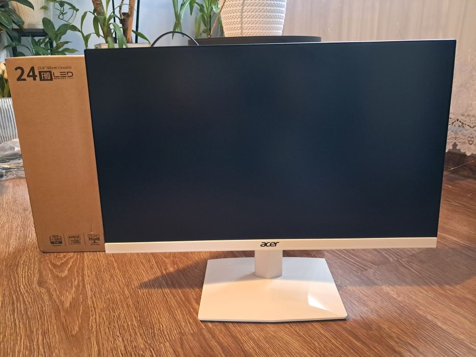 Acer 24 IPS FHD Biały Ultra slim Ha240YAwi monitor
