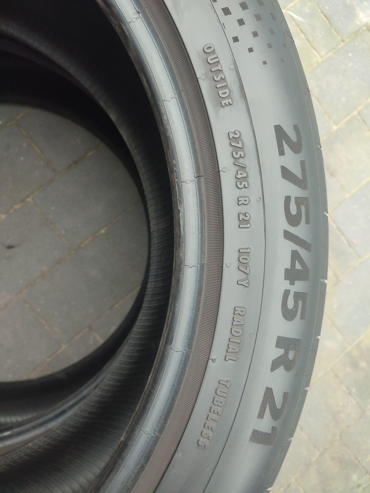 2 szt. Opony letnie Continental 275/45/21 2020r, 5,5mm stan bdb