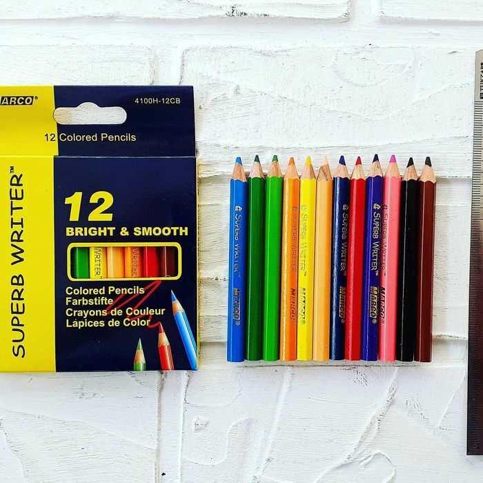 Набор карандашей Marco - 12 цветов, Карандаш простой MARCO.