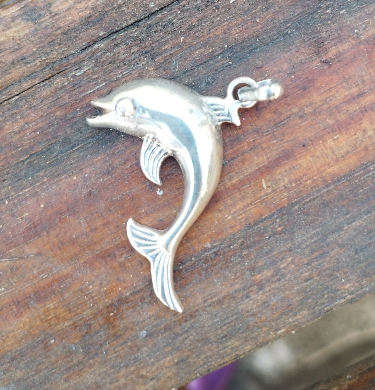 Pingente, pendente, amuleto. Golfinho. Peixe .Prata 925
