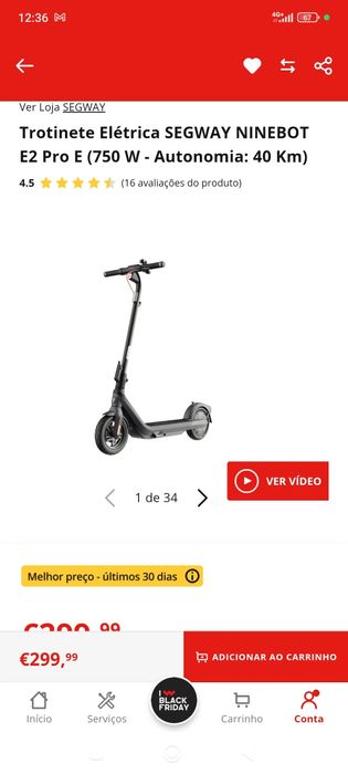 Trotinete elétrica segway