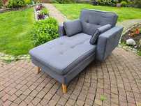 SZEZLONG FOTEL skandynawski FUNKCJA SPANIA 185cm tapczan 155cm X 75cm