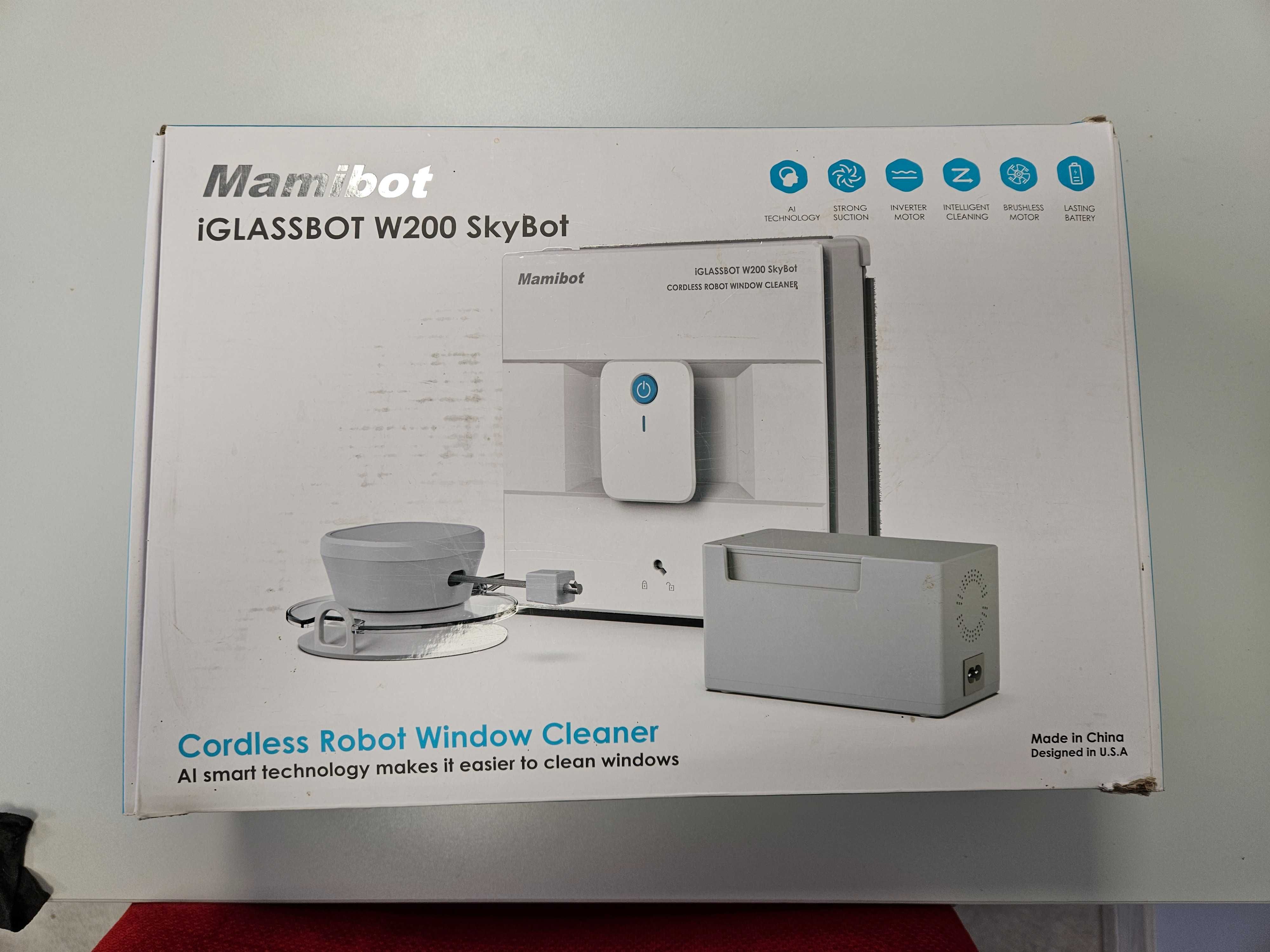 Mamibot iGLASSBOT W200 SkyBot – stan idealny, jak nowy, użyty 1 raz!