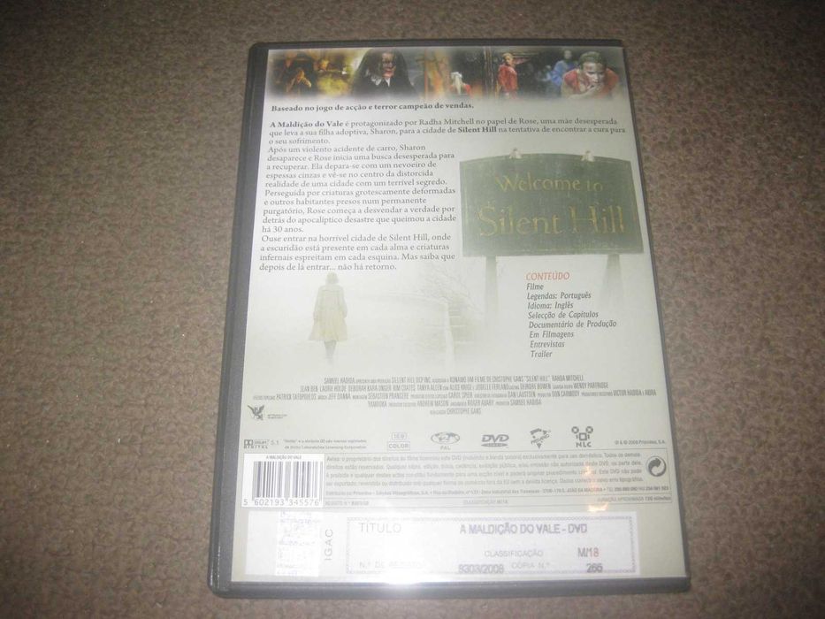 DVD "Silent Hill - A Maldição do Vale" com Sean Bean/Raro!