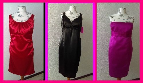 NOWE sukienki 42 44 46 XL XXL XXXL sukienka elegancka wyszczupla satyn