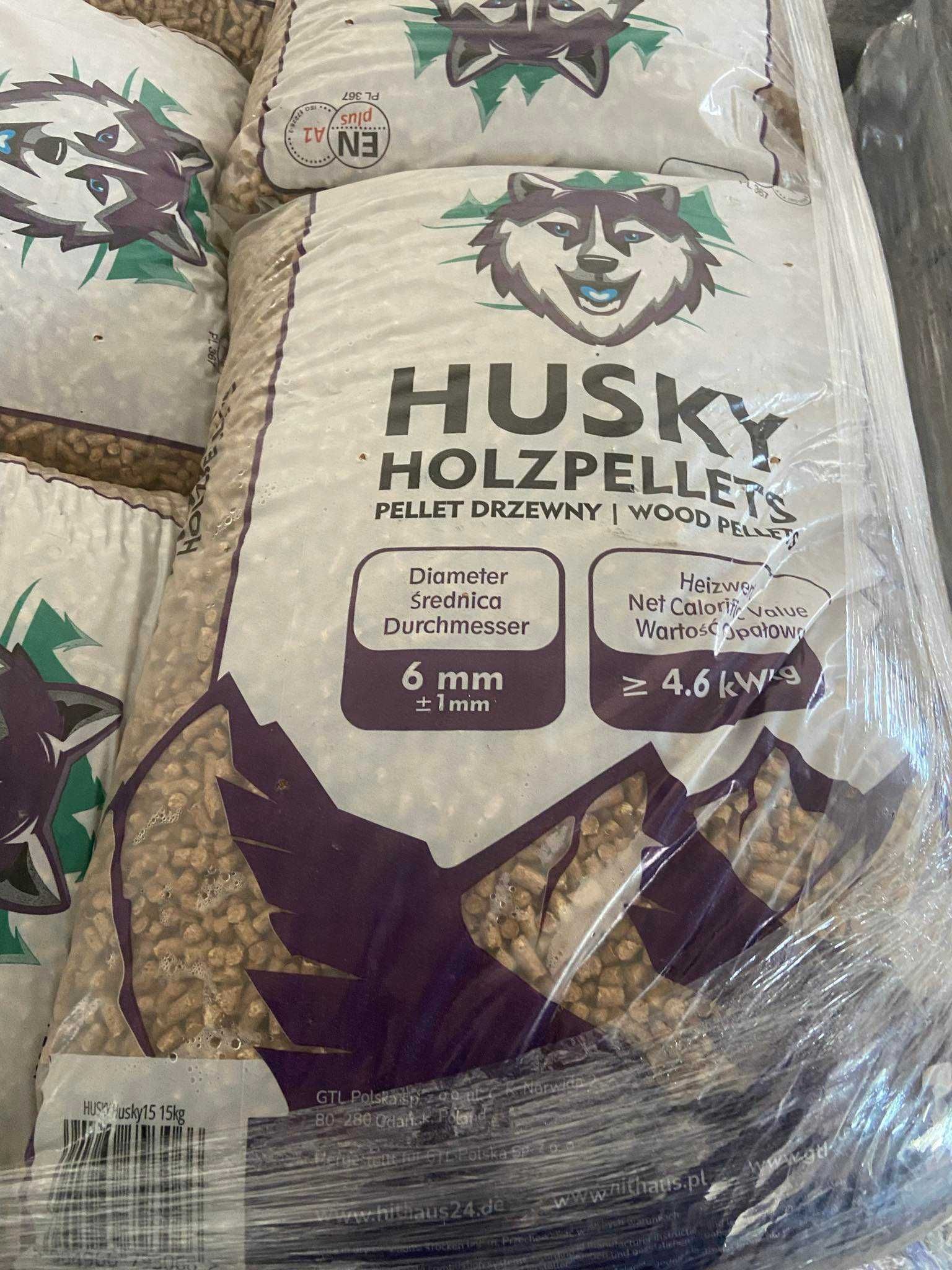 Pellet certyfikowany Husky ENplus A1 6 mm 15 kg